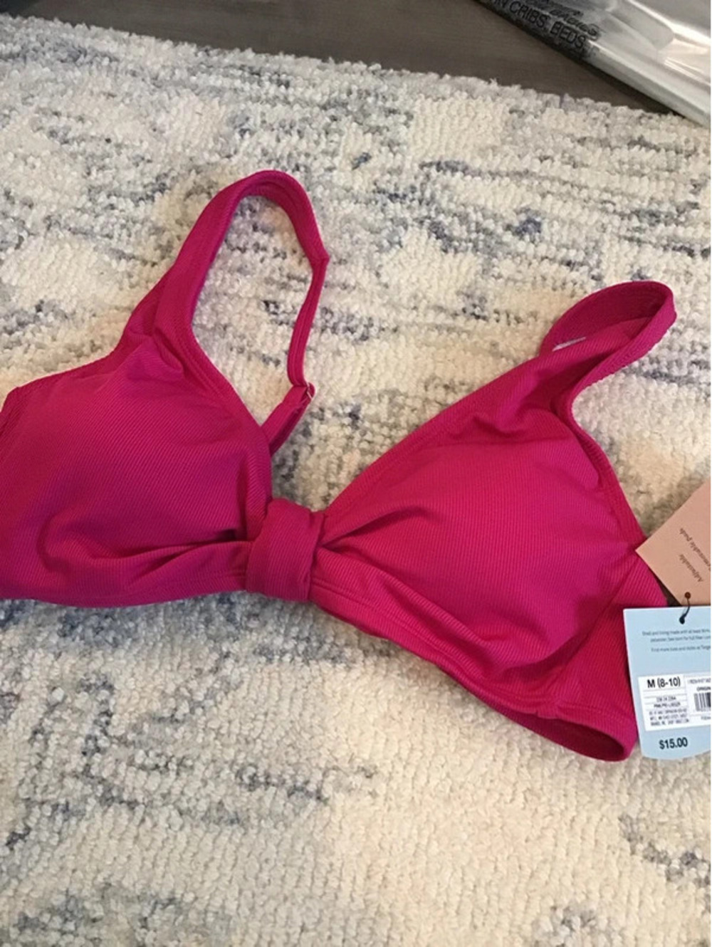 Shade and shore bikini top, medium, new, removable pads